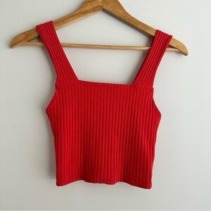 American Eagle Outfitters Scarlet Ribbed Tank CropTop